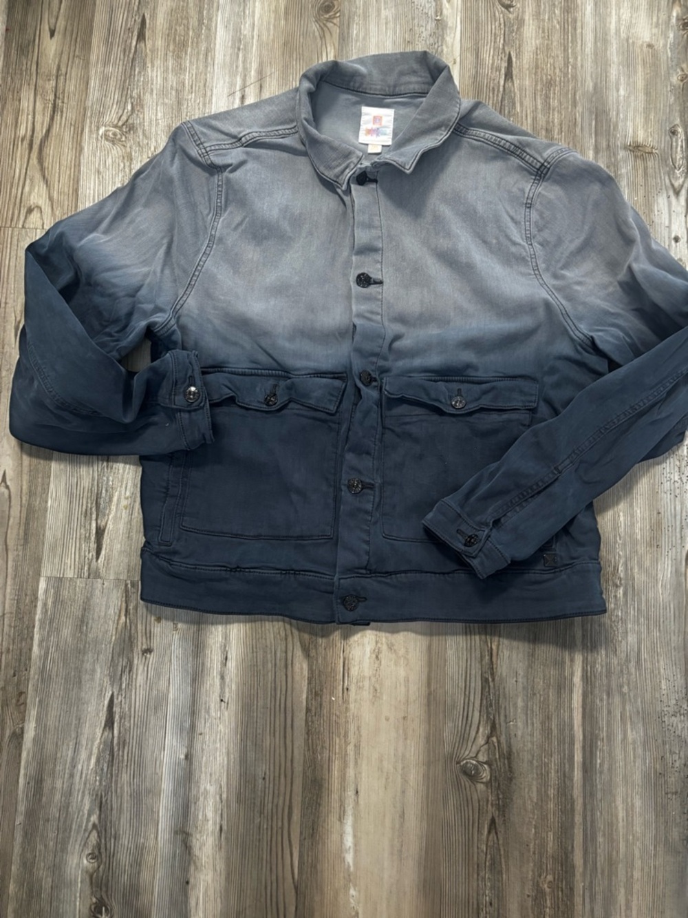 LuLaRoe Ombre Jean Jacket in Navy to Slate